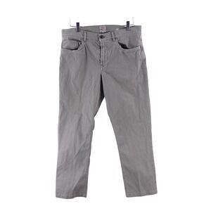 Faherty Brand Mens 34x26 Organic Cotton 5-Pocket Straight Leg Pants Gray